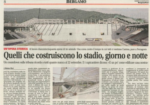 BergamoPost – Quelli che costruiscono lo stadio, giorno e notte
