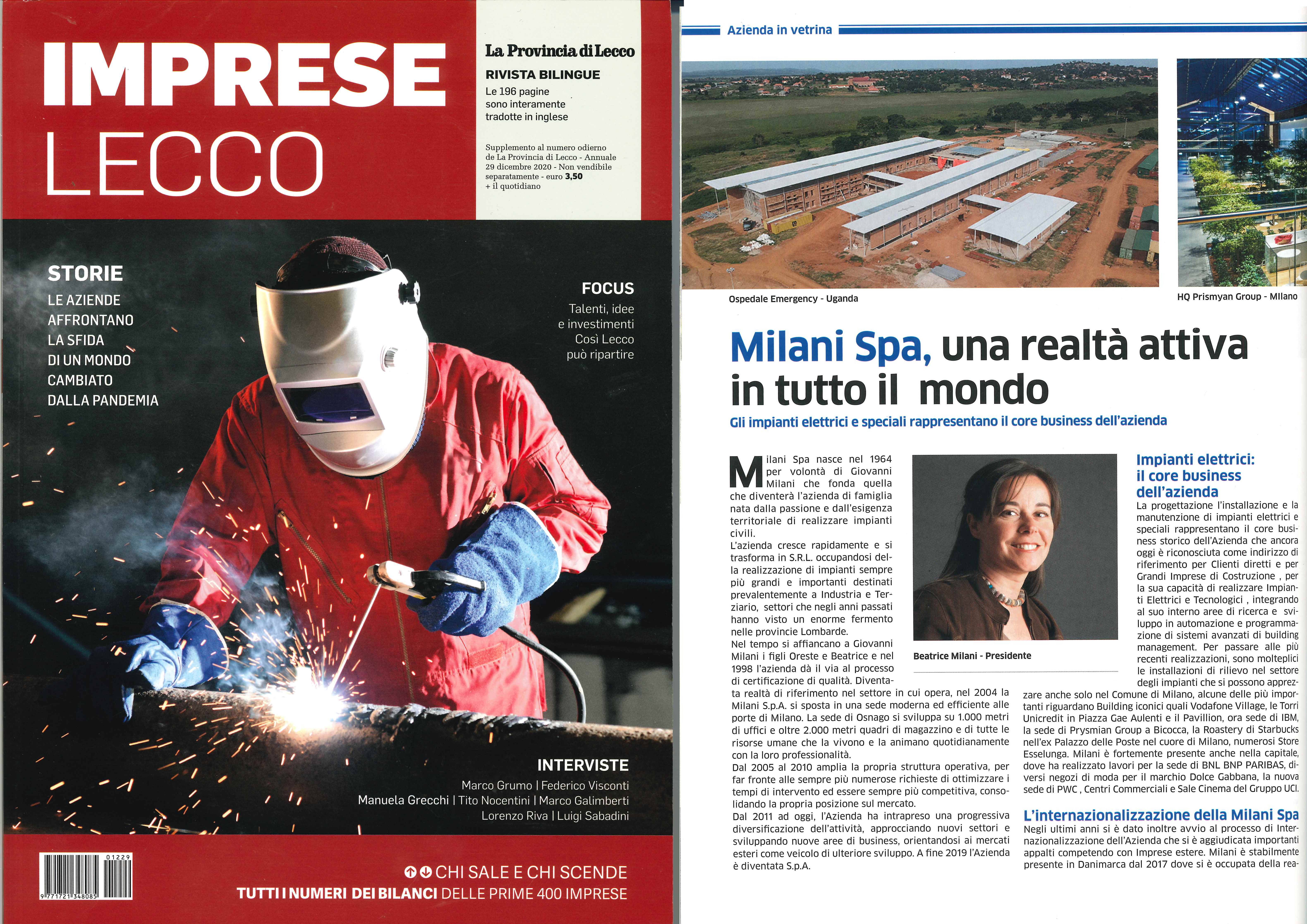 MILANI SPA featured on “Imprese Lecco” magazine